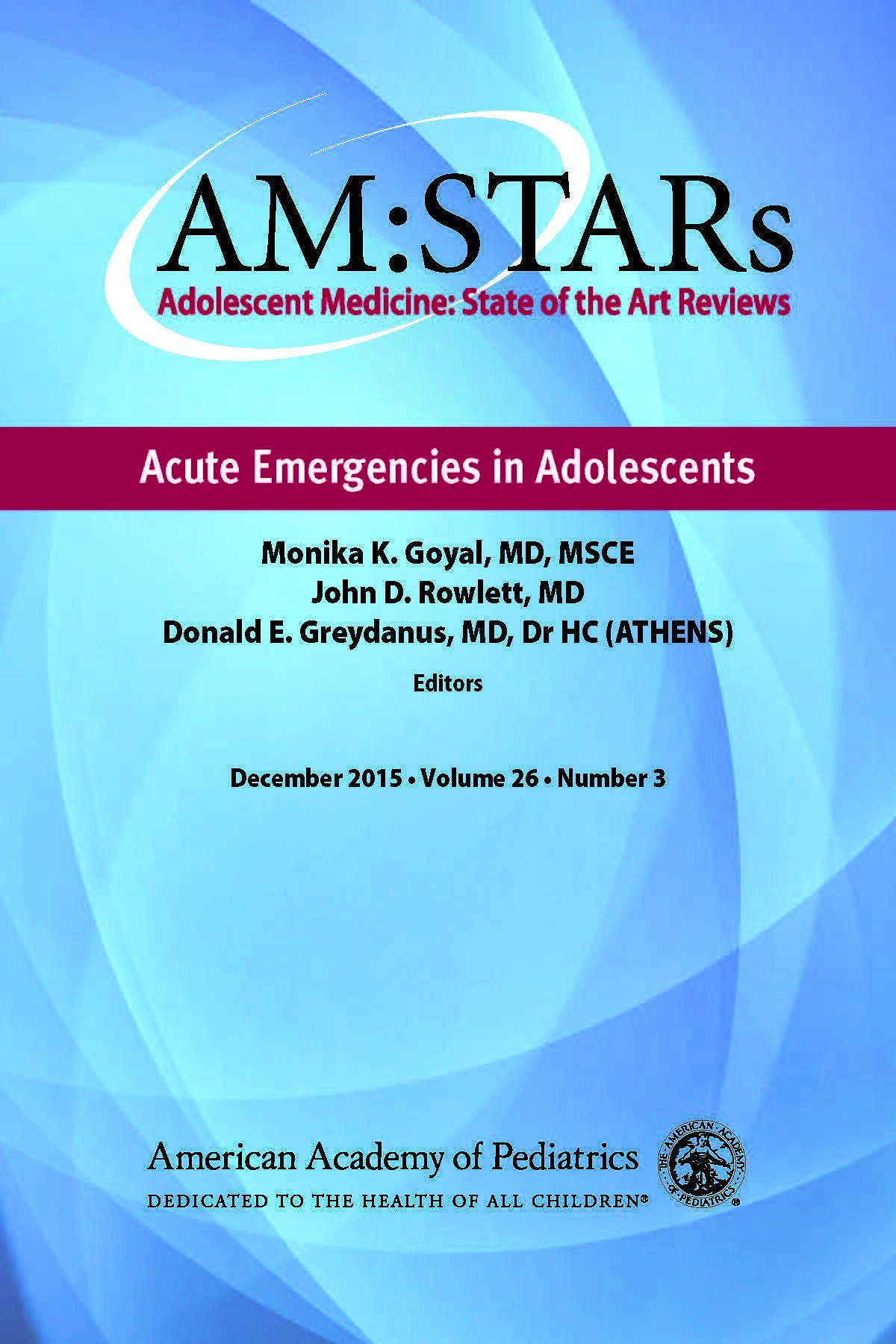 Portada del libro 9781581108880 AM:STARs. Acute Emergencies in Adolescents