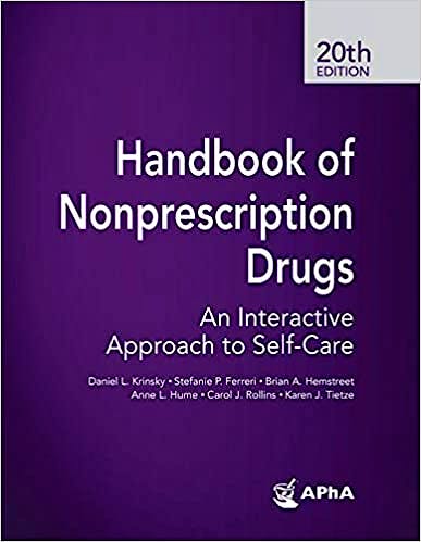 Portada del libro 9781582123172 Handbook of Nonprescription Drugs. An Interactive Approach to Self-Care