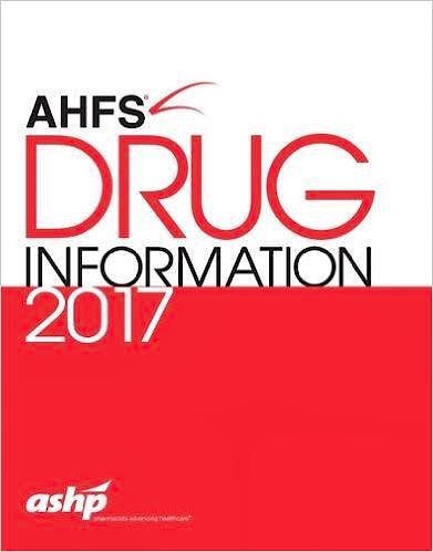 Portada del libro 9781585285587 Ahfs Drug Information 2017
