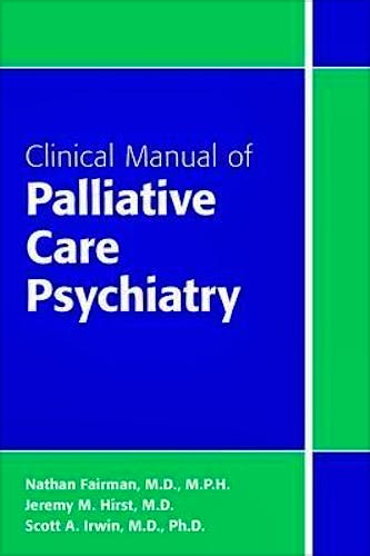 Portada del libro 9781585624768 Clinical Manual of Palliative Care Psychiatry