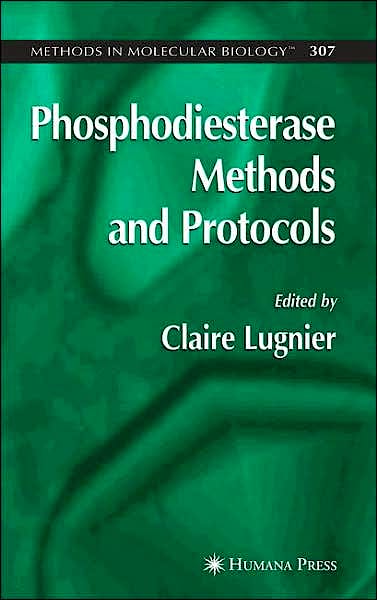 Portada del libro 9781588293145 Phosphodiesterase Methods and Protocols