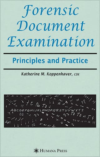 Portada del libro 9781588297433 Forensic Document Examination Principles and Practice