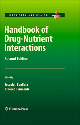 Portada del libro 9781603273633 Handbook of Drug-Nutrient Interactions (Hardcover)