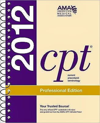 Portada del libro 9781603595681 Cpt 2012 Professional Edition (Current Procedural Terminology)