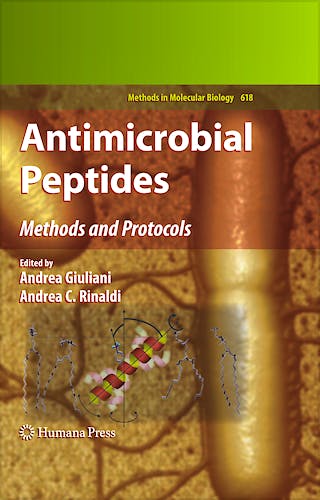 Portada del libro 9781607615934 Antimicrobial Peptides: Methods and Protocols (Series: Methods in Molecular Biology, Vol. 618)