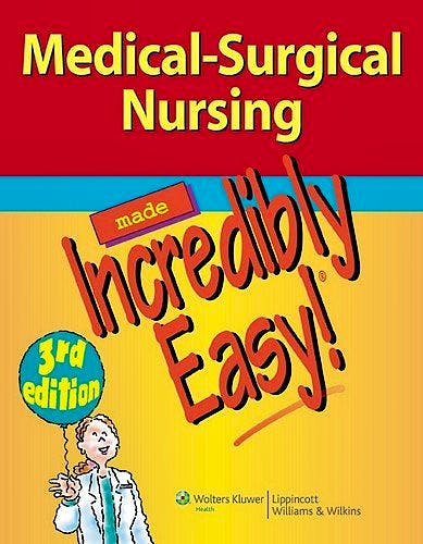Portada del libro 9781609136482 Medical Surgical Nursing Made Incredibly Easy!