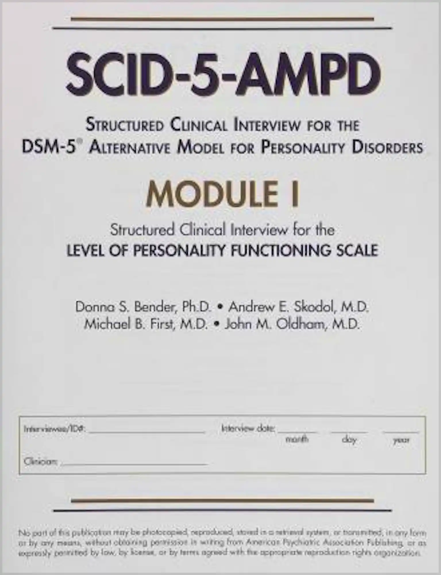 Structured Clinical Interview For The DSM 5 Alternative Model