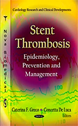 Portada del libro 9781621009085 Stent Thrombosis. Epidemiology, Prevention and Management