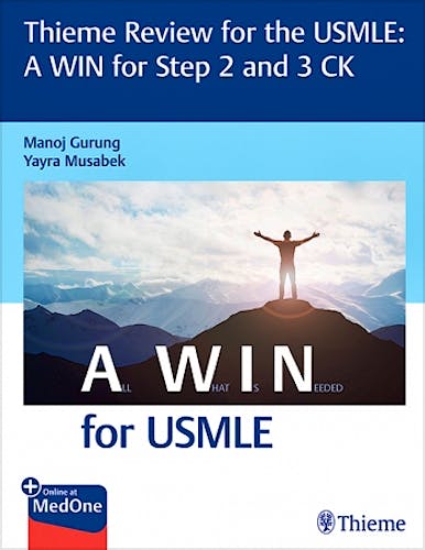 Portada del libro 9781626239258 Thieme Review for the USMLE. A WIN for Step 2 and 3 CK