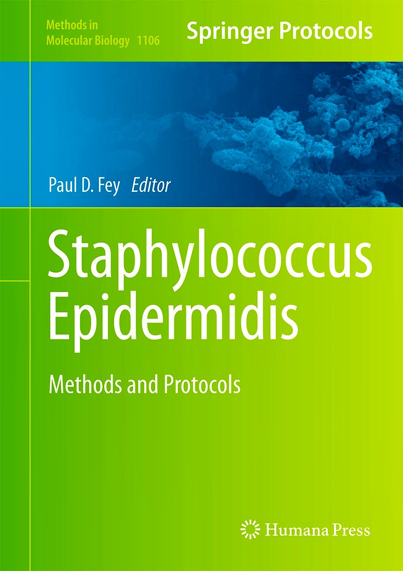 Portada del libro 9781627037358 Staphylococcus Epidermidis. Methods and Protocols (Methods in Molecular Biology, Vol. 1106)