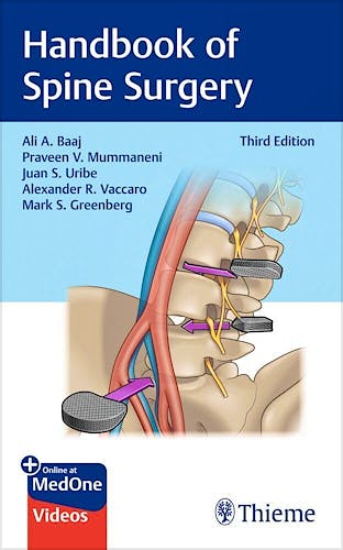 Portada del libro 9781684205547 Handbook of Spine Surgery