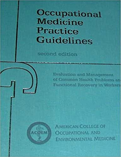 Portada del libro 9781883595425 Occupational Medicine Practice Guidelines Evaluation and Management Of