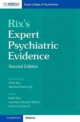Portada del libro 9781911623687 Rix's Expert Psychiatric Evidence (Print/Online Bundle)
