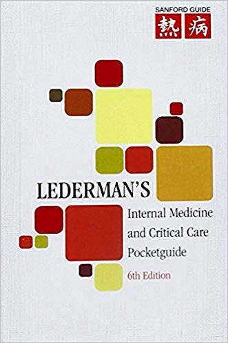 Portada del libro 9781930808980 Lederman's Internal Medicine and Critical Care Pocketguide (Sanford Guide)