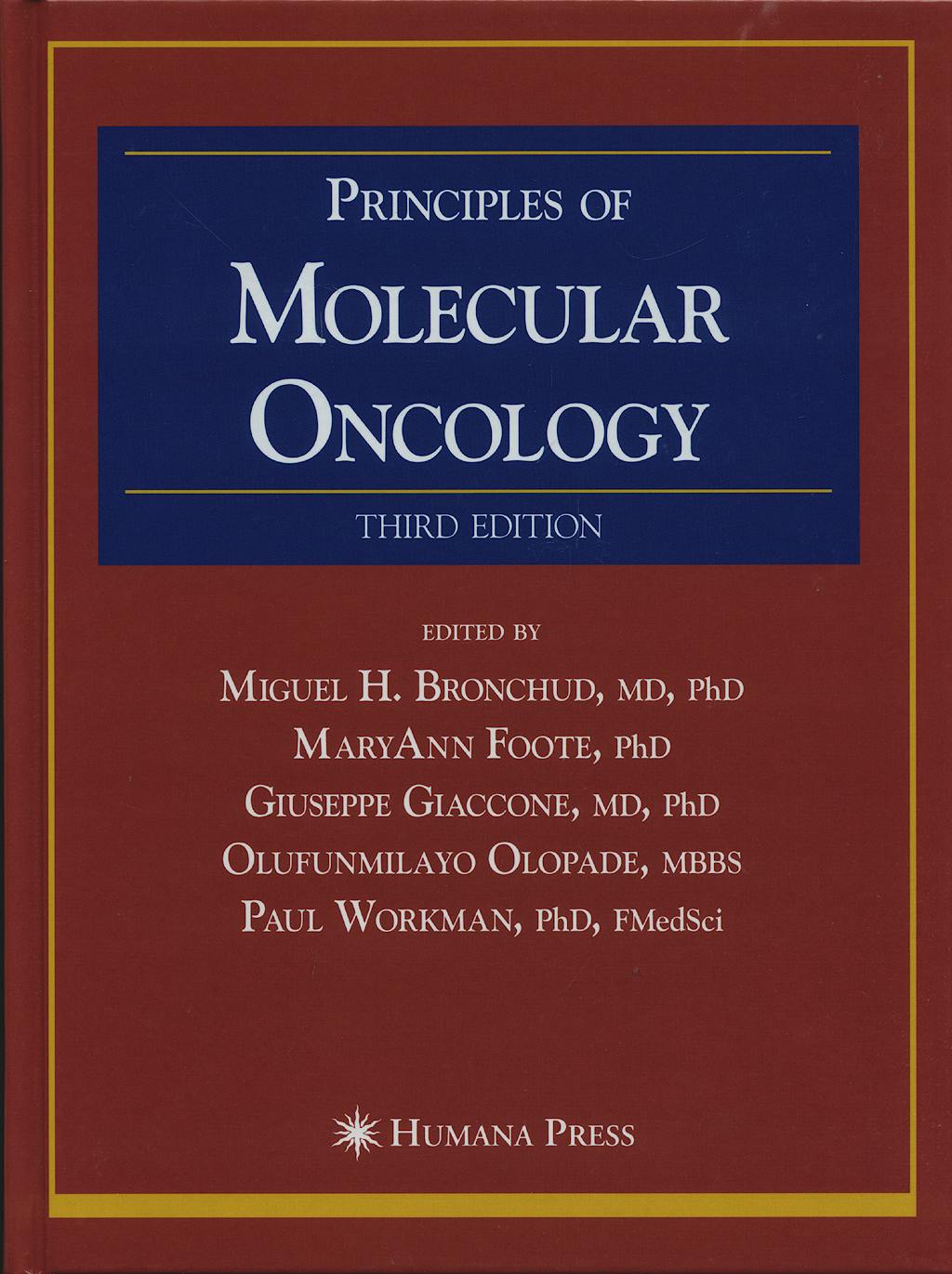 Portada del libro 9781934115251 Principles of Molecular Oncology