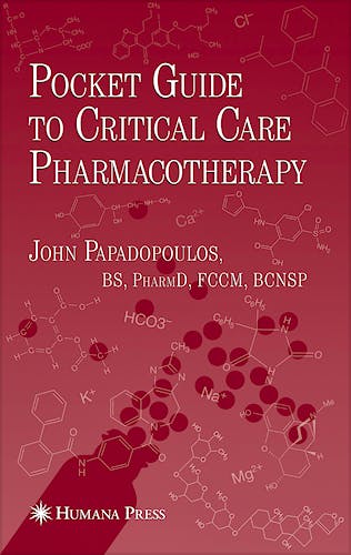 Portada del libro 9781934115459 Pocket Guide to Critical Care Pharmacotherapy