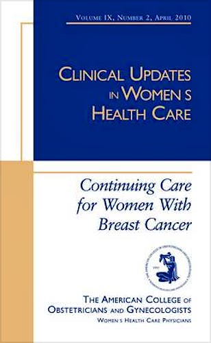 Portada del libro 9781934946862 Continuing Care for Women with Breast Cancer (Clinical Updates in Women's Health Care)