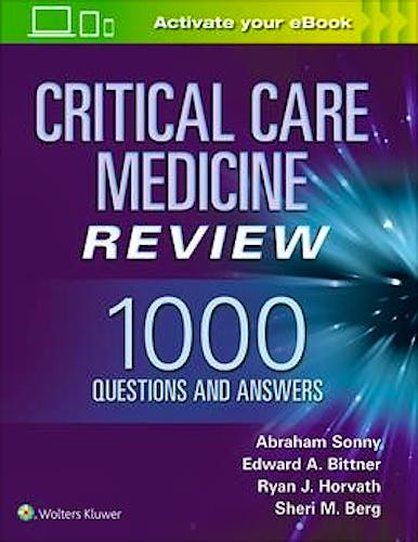 Portada del libro 9781975102906 Critical Care Review. 1000 Questions and Answers