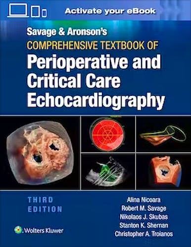 Portada del libro 9781975102920 SAVAGE & ARONSON’s Comprehensive Textbook of Perioperative and Critical Care Echocardiography