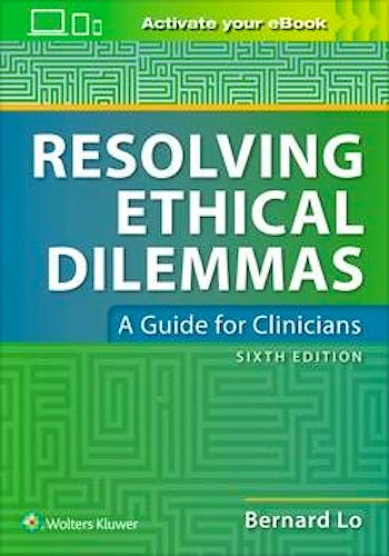 Portada del libro 9781975103545 Resolving Ethical Dilemmas. A Guide for Clinicians
