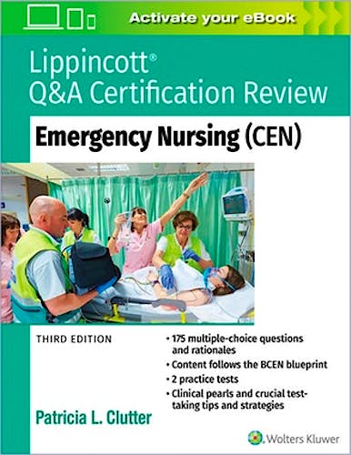 Portada del libro 9781975114558 Lippincott Q&A Certification Review. Emergency Nursing (CEN)