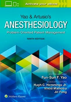 Portada del libro 9781975120016 Yao and Artusio's Anesthesiology. Problem-Oriented Patient Management