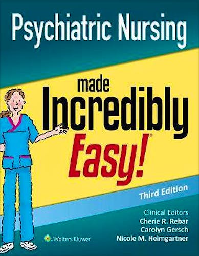 Portada del libro 9781975144340 Psychiatric Nursing Made Incredibly Easy!