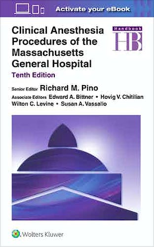 Portada del libro 9781975154400 Clinical Anesthesia Procedures of the Massachusetts General Hospital