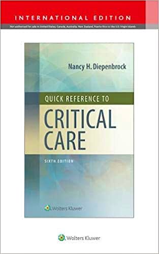 Portada del libro 9781975170851 Quick Reference to Critical Care. International Edition