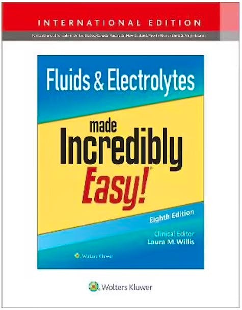 Portada del libro 9781975209322 Fluids and Electrolytes Made Incredibly Easy!