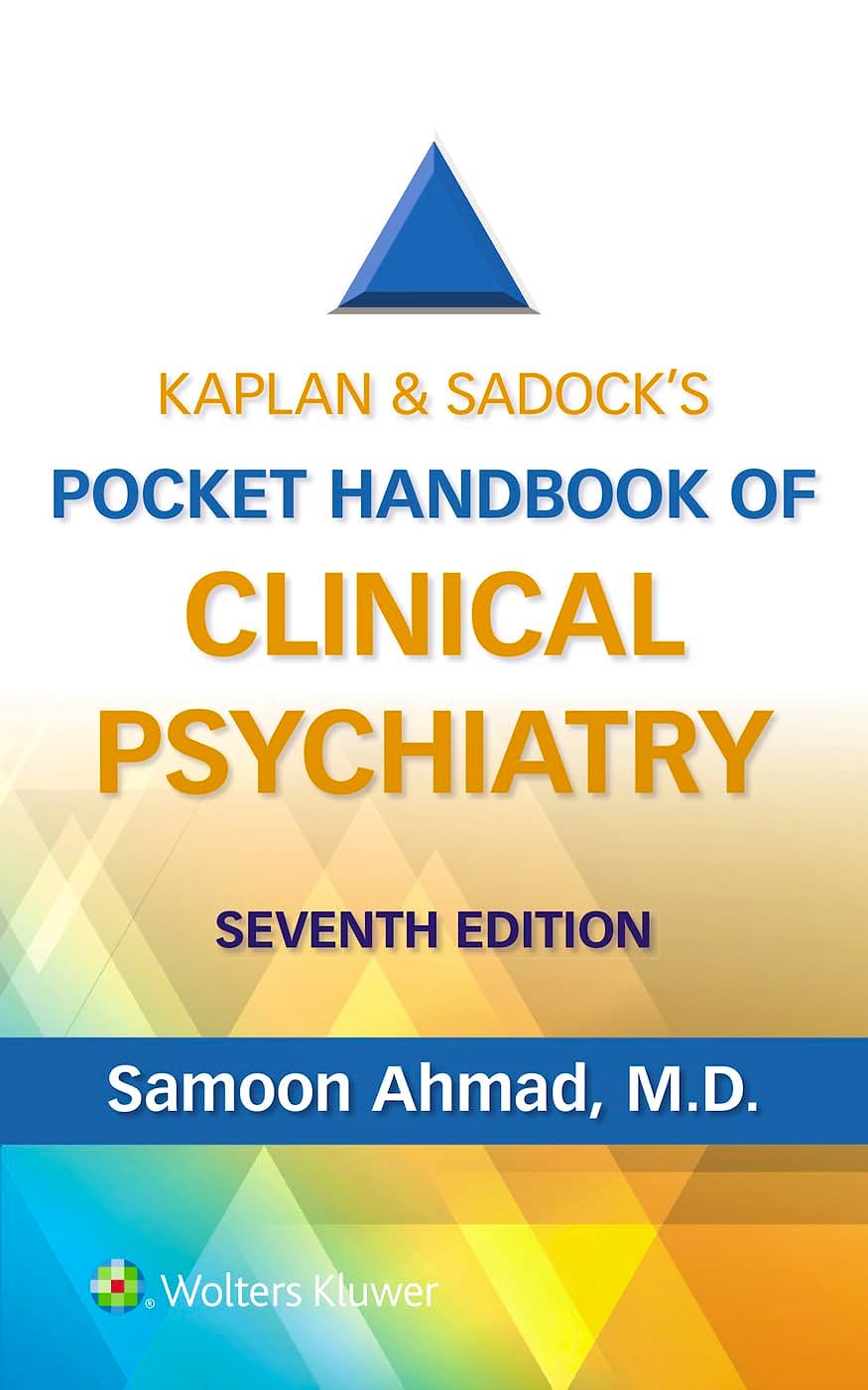 Portada del libro 9781975222895 KAPLAN and SADOCK's Pocket Handbook of Clinical Psychiatry
