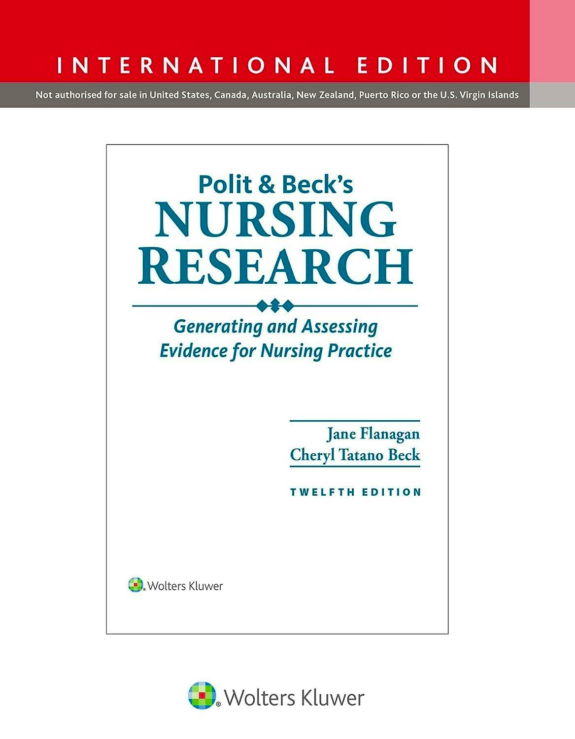 Portada del libro 9781975223816 POLIT and BECK's Nursing Research. Generating and Assessing Evidence for Nursing Practice. International Edition