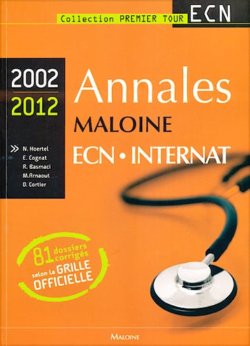 Portada del libro 9782224033903 Annales Maloine Ecn Internat 2002-2012