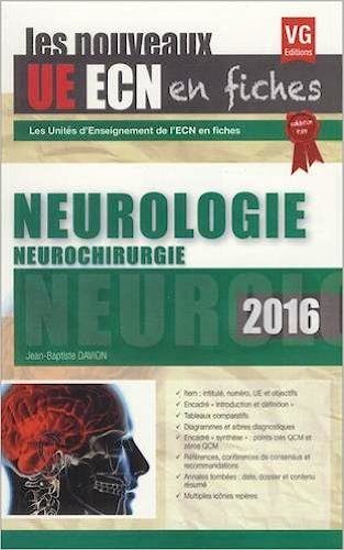 Portada del libro 9782818314944 Neurologie. Neurochirurgie (Ue Ecn en Fiches)