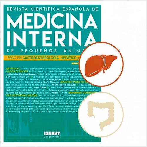 Portada del libro 9782919800292 Revista Científica Española de Medicina Interna de Pequeños Animales. Foco en Gastroenterología, Hepático y Páncreas (Vol. 1, Nº 4, Julio-Agosto 2017)