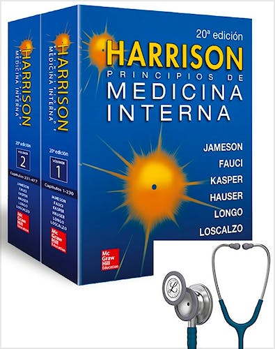 Portada del libro 9782919807437 HARRISON Principios de Medicina Interna, 2 Vols + Fonendoscopio Littmann Classic III