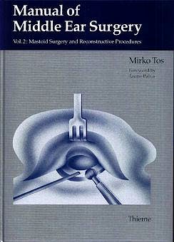 Portada del libro 9783131149015 Mastoid Surgery and Reconstructive Procedures, Volume 2 of Manual of Middle Ear Surgery