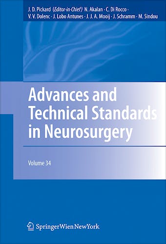 Portada del libro 9783211787403 Advances and Technical Standards in Neurosurgery, Vol. 34 (Hardcover)