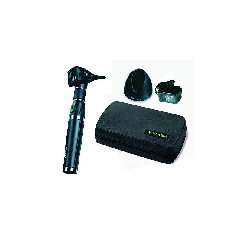Otoscopio Welch Allyn Elite Litio, Compuesto por Cabezal de Otoscopio de Diagnóstico de 3,5 V. + Mango de Litio Completo + Estuche Rígido