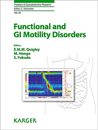 Portada del libro 9783318025781 Functional and Gi Motility Disorders. Frontiers of Gastrointestinal Research, Vol. 33