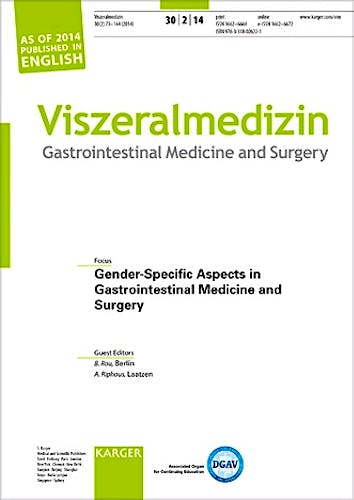 Portada del libro 9783318026221 Gender-Specific Aspects in Gastrointestinal Medicine and Surgery. Special Topic Issue: Viszeralmedizin 2014, Vol. 30, No. 2
