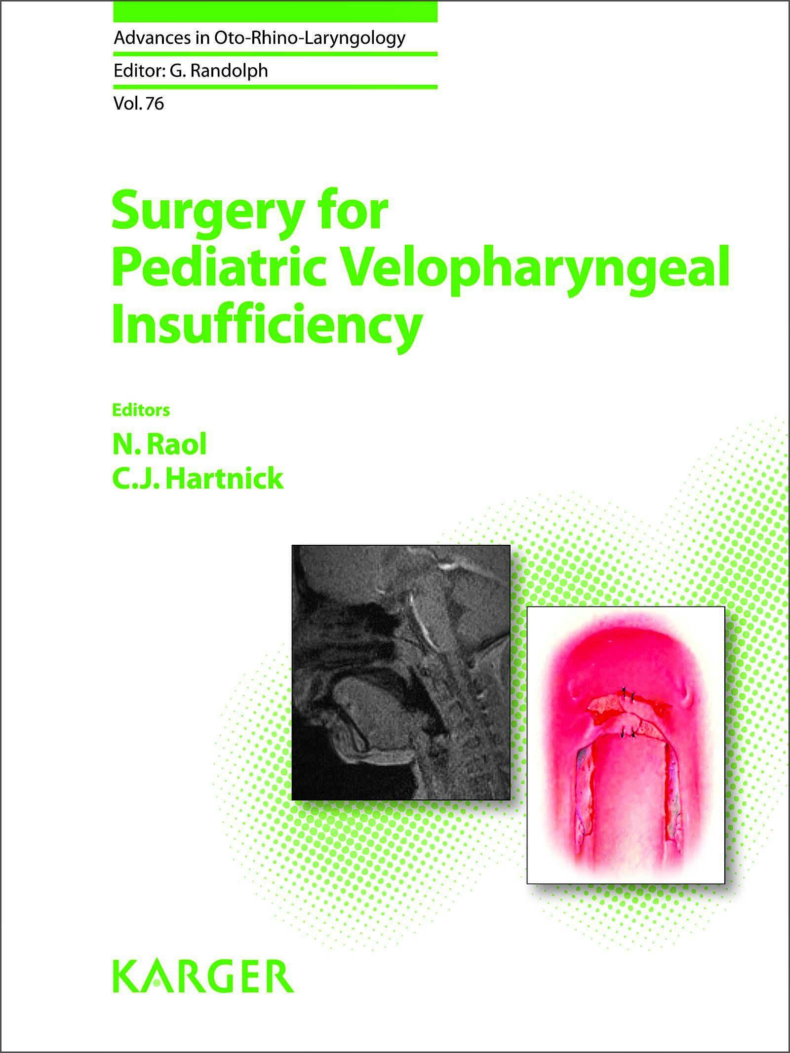 Portada del libro 9783318027860 Surgery for Pediatric Velopharyngeal Insufficiency