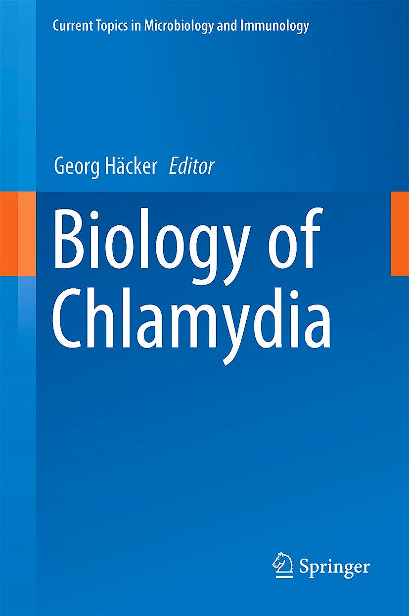 Portada del libro 9783319712307 Biology of Chlamydia (Current Topics in Microbiology and Immunology, Vol. 412)