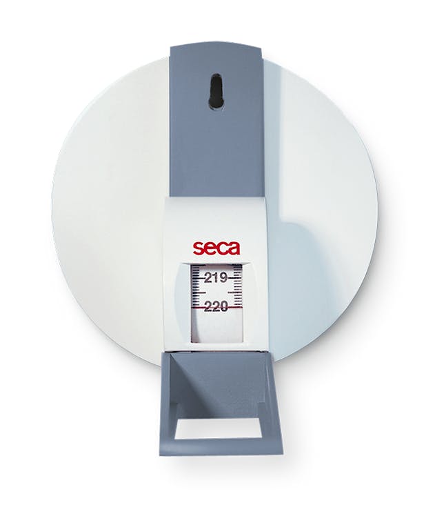Tallímetro de Cinta para Fijación Mural SECA Mod. 206, Rango 0-220 cm., División 1 mm.