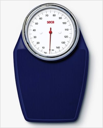 Báscula Mecánica de Suelo SECA Mod. 760 Color Azul, Capacidad 150 kg., División 1000 g.