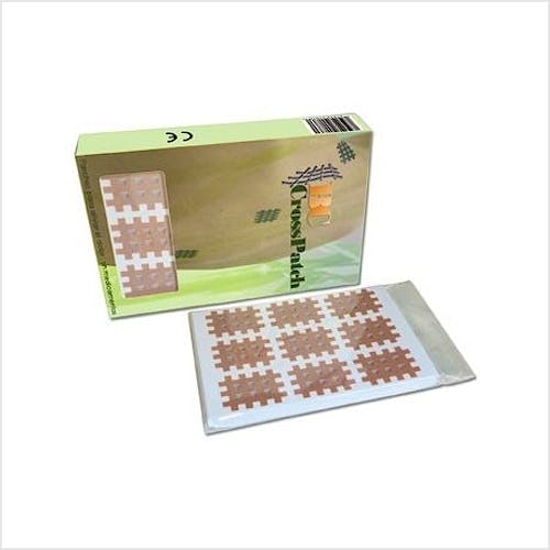 Cross Tape BC Cross Patch, Tipo A: Caja de 180 Unidades: Cruzado de 3 x 4 Líneas con Espacio de 3 mm., 9 Parches por Lámina
