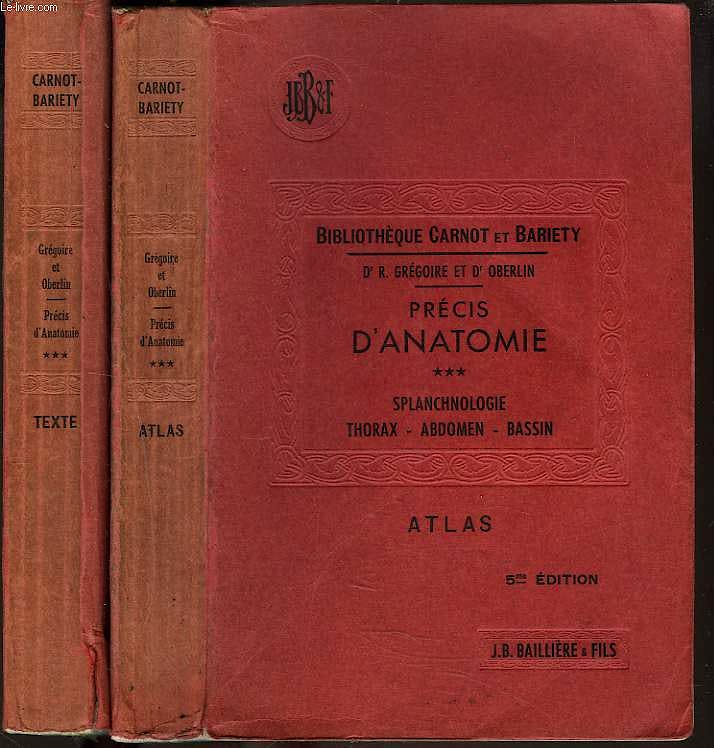 Portada del libro 9783442355266 Précis D'anatomie 3: Splanchnologie (Thorax, Abdomen, Bassin) 2 Tomes, Texte Et Atlas