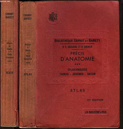 Portada del libro 9783453580466 Précis D'anatomie : Tome 3. Splanchnologie, Thorax, Abdomen, Bassin. 2 Volumes Texte Et Atlas