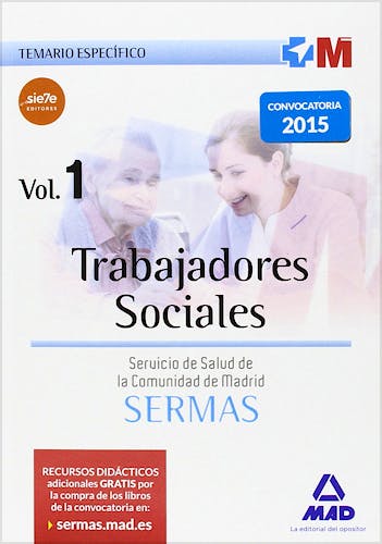 Portada del libro 9783455502725 Pack Trabajadores Sociales Servicio de Salud de la Comunidad de Madrid (Sermas) (Temario General, Temario Especifico Vols. 1 y 2 y Test)
