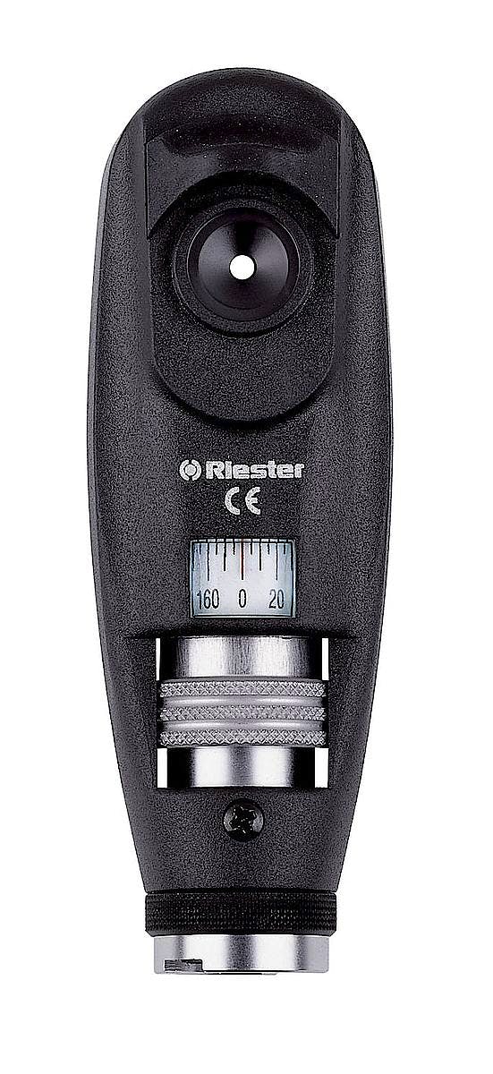 Retinoscopio RIESTER Ri-Vision con Lámpara de Raya/Franja HL 2,5 V., con Mango C para 2-Baterias Alcalinas Tipo C o Ri-Accu